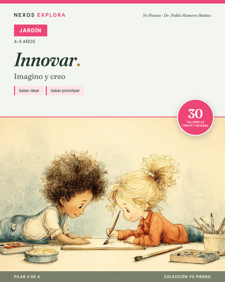 Innovar · Imagino y creo — Jardín · 30 talleres