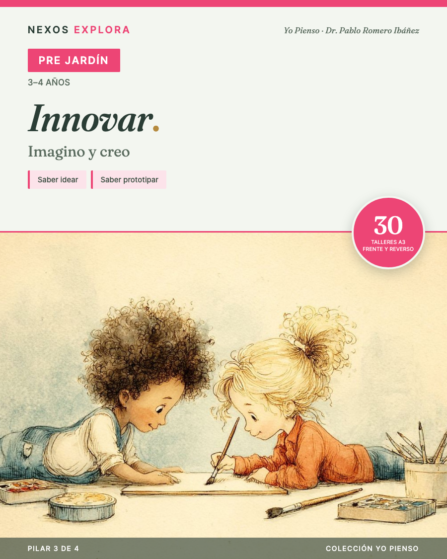 Innovar · Imagino y creo — Pre Jardín · 30 talleres